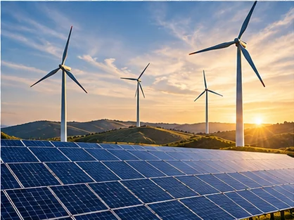 Wind turbines and solar energy infrastructure